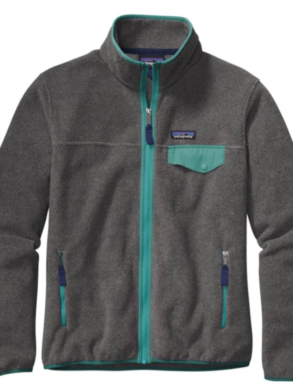 Patagonia Charcoal Jacket with Teal Trim